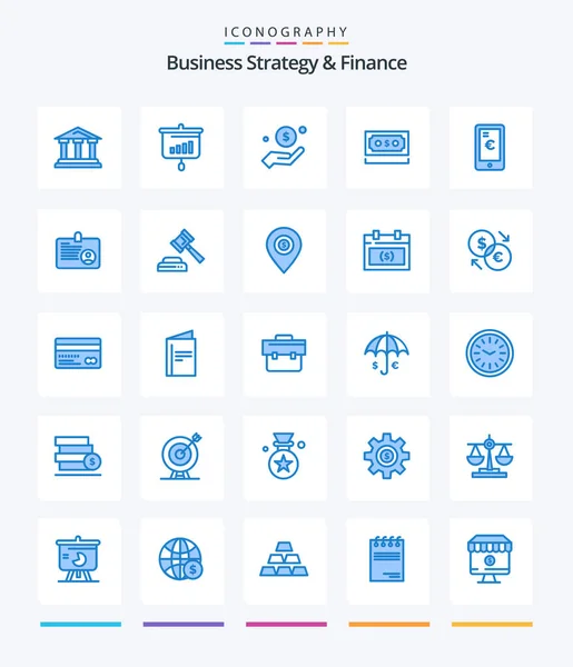Creative Business Strategy Finance Blue Icon Pack Payment Dollar Information — Vettoriale Stock