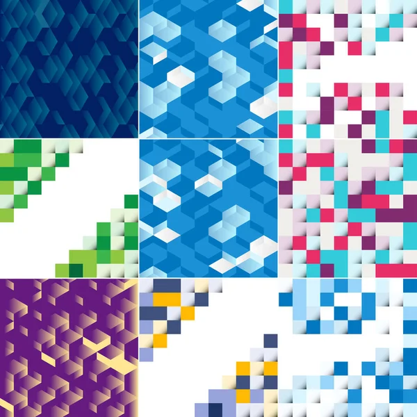 Blue Mosaic Pattern Mosaic Color Gradient Vector Illustration Suitable Design — Vector de stock