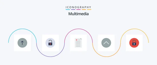 Multimedia Flat Icon Pack Including Media Multimedia Multimedia Media — Stock vektor