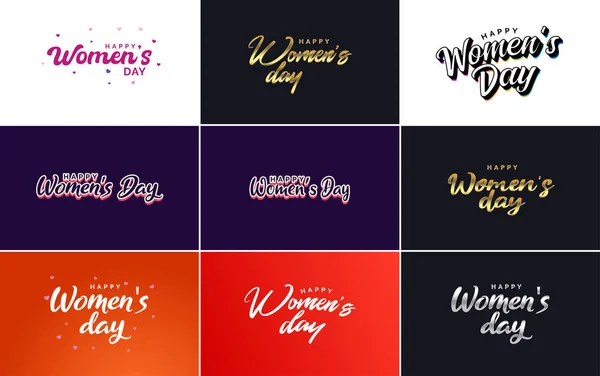 Аннотация Happy Women Day Logo Women Face Love Vector Logo — стоковый вектор