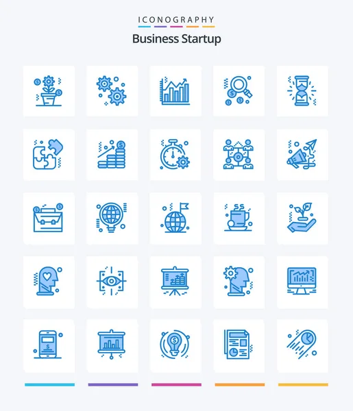 Creative Business Startup Blue Icon Pack Pieces Loading Business Hourglass —  Vetores de Stock