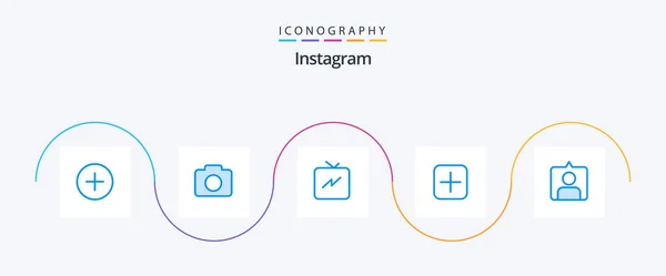Instagram Blue Icon Pack Including Sets Refresh Instagram Upload — Vector de stoc