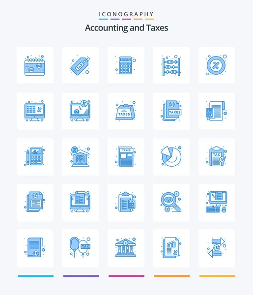 Creative Taxes Blue Icon Pack Finance Counter Finance Money Finance — Stockový vektor