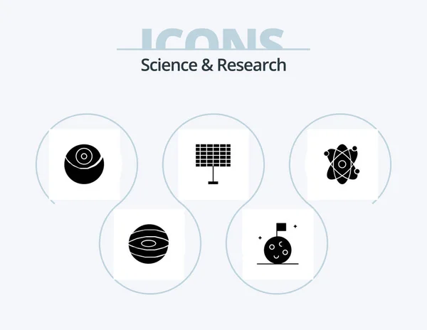 Science Glyph Icon Pack Icon Design Star Wars Science Atom —  Vetores de Stock