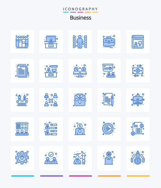 Creative Business Blue Icon Pack Working Online Maze Consulting Case —  Vetores de Stock