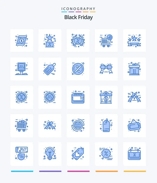 Creative Black Friday Blue Icon Pack Black Friday New Item — ストックベクタ