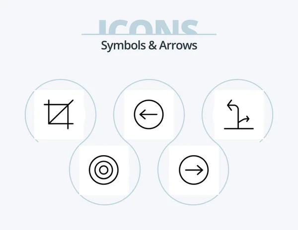 Symbols Arrows Line Icon Pack Icon Design Parking Shipping Park — Vetor de Stock