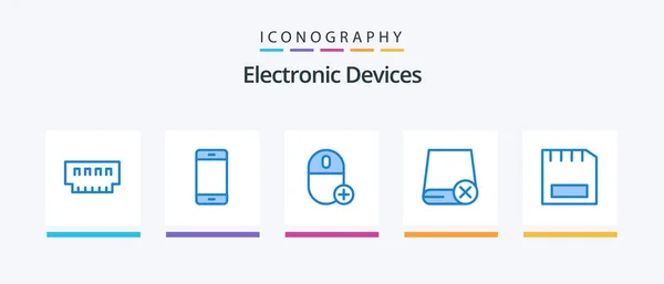 Devices Blue Icon Pack Including Drive Computers Hardware Hardware Devices — стоковый вектор