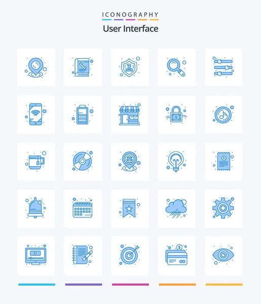 Creative User Interface Blue Icon Pack Preference Equalizer People Configuration – Stock-vektor