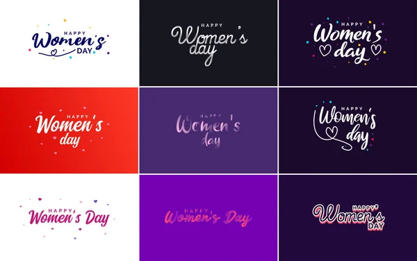 March Background International Women Day Floral Decorations Paper Art Style — Stockový vektor