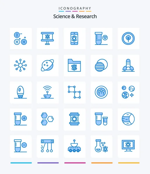 Creative Science Blue Icon Pack Network Biological Science Bio Science — Stockvektor