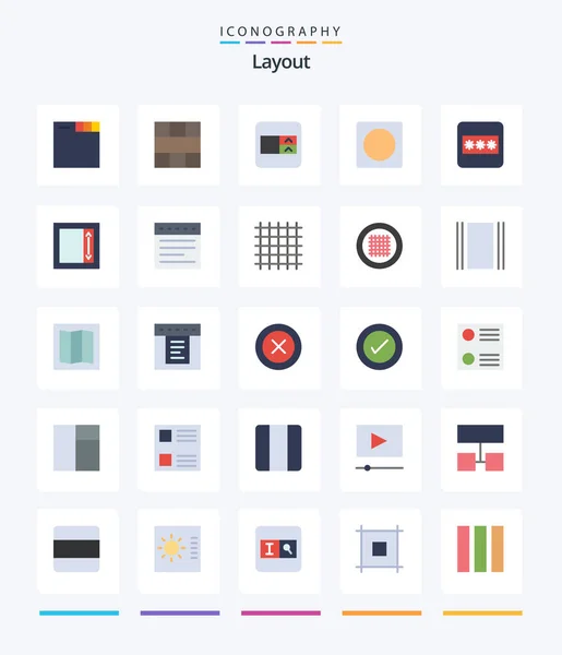 Creative Layout Flat Icon Pack Password Field Form Overlay Frame — Vettoriale Stock