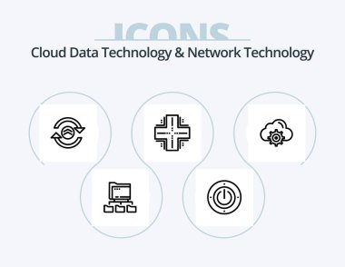 Bulut Veri Teknolojisi ve Ağ Teknolojisi Hat Simgesi 5 Simge Tasarımı. Dosya. Bilgisayar. Bilgisayar. Tarayıcı. hesaplama