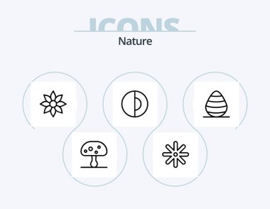 Nature Line Icon Pack 5 Icon Design. . cloud. nature. arbor. night