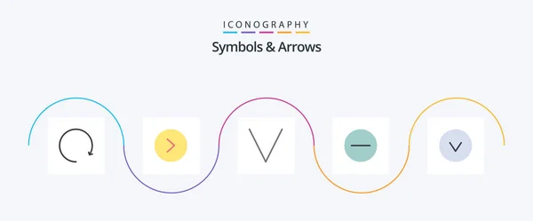 Symbols Arrows Flat Icon Pack Including Arrow — Stockový vektor