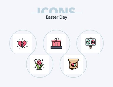 Paskalya Hattı Simge Paketi 5 Simge Tasarımı. Yumurtalar. Paskalya. Yumurta. Tatil. çiçek