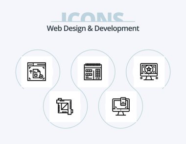 Web Tasarım ve Geliştirme Hattı Simge 5 Simge Tasarımı. Tasarım. Uçak. yazı tipi tasarımı. Kağıttan uçak. seo