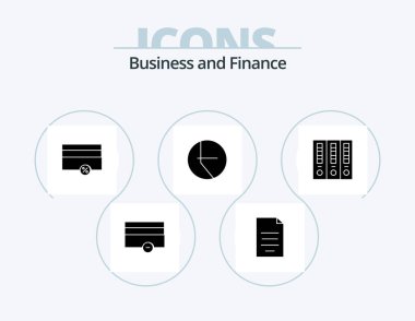 Finans sembolü simgesi 5 Simge Tasarımı. İş. Turta. Para için. Finans. yüzde