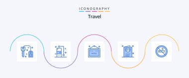 Seyahat Mavi 5 Simgesi Paketi dahil. Yaz. İmzala. Otelde. bilet