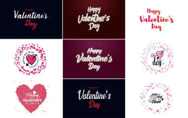 Happy Women's Day lettering typography poster with a heart International Woman's Day invitation design