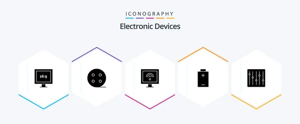 Devices Glyph Icon Pack Including Smart Devices Energy — Image vectorielle