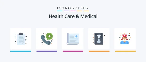 Health Care Medical Flat Icon Pack Including Doctor Ray Healthcare — Stock vektor
