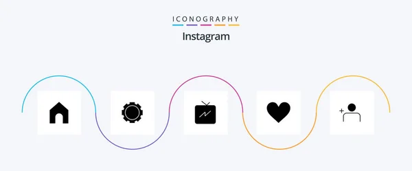Instagram Glyph Icon Pack Including Sets Refresh Instagram — Vettoriale Stock