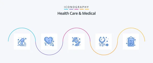 Health Care Medical Blue Icon Pack Including Medical Care Health — Stockový vektor