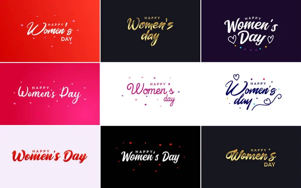 March Background International Women Day Floral Decorations Paper Art Style — Archivo Imágenes Vectoriales
