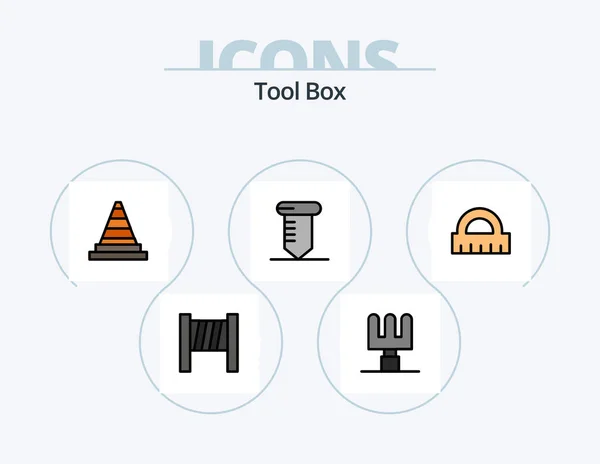Tools Line Filled Icon Pack Icon Design Tools Construction Medical — Stock Vector