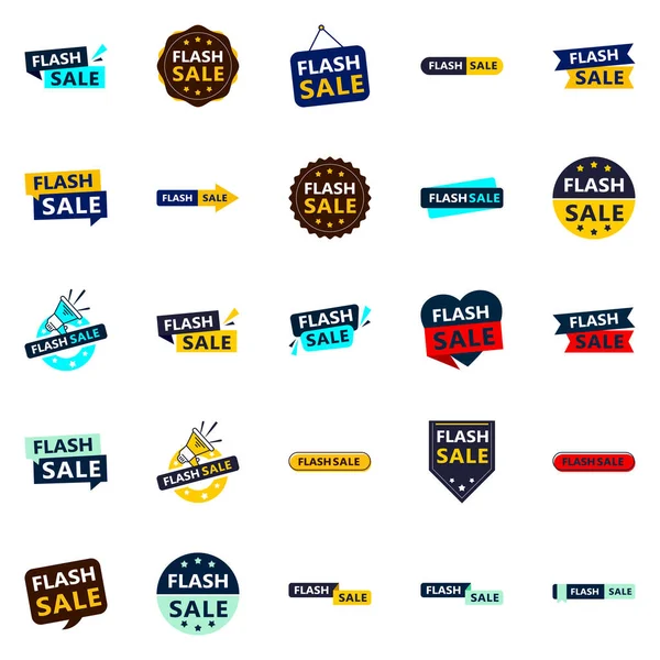 Flash Sale Vector Pack Elegant Designs Marketing Sales — 图库矢量图片