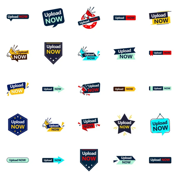 Upload Now Vector Pack Professional Vector Banners Your Marketing Needs — Stockvektor