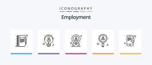 Employment Line Icon Pack Including Conference Deadline Chart Clipboard Creative — Vettoriale Stock