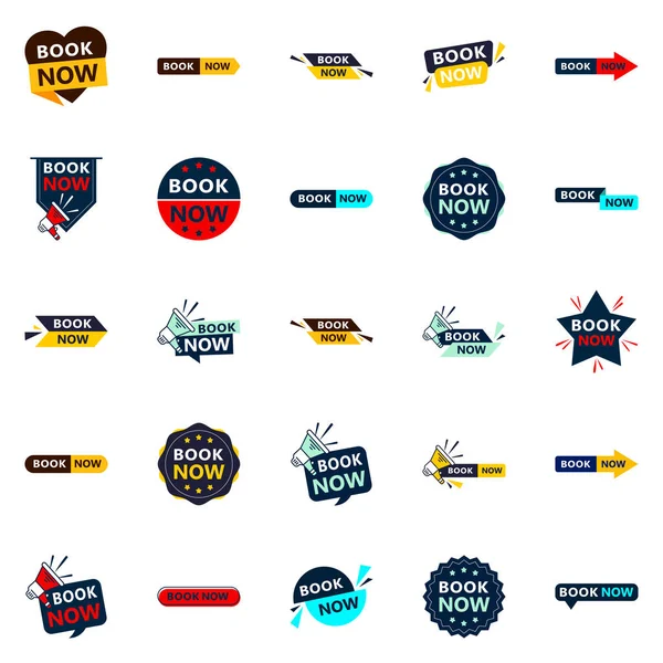 Promote Your Products or Services in Style with Our Pack of 25 Book Now Banners