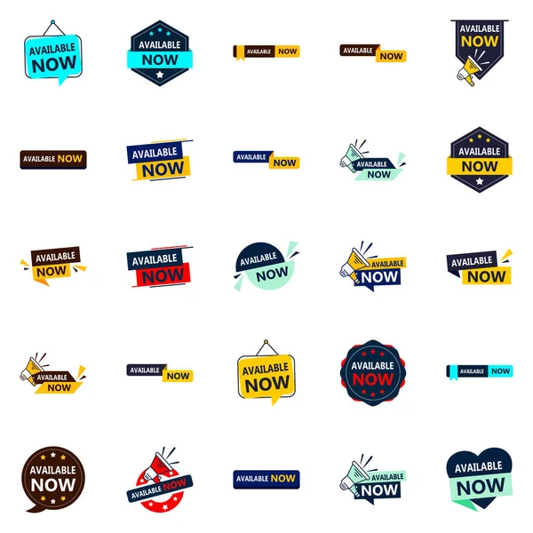 Innovative Inspiring Available Now Vector Banners Designers — Stockvector