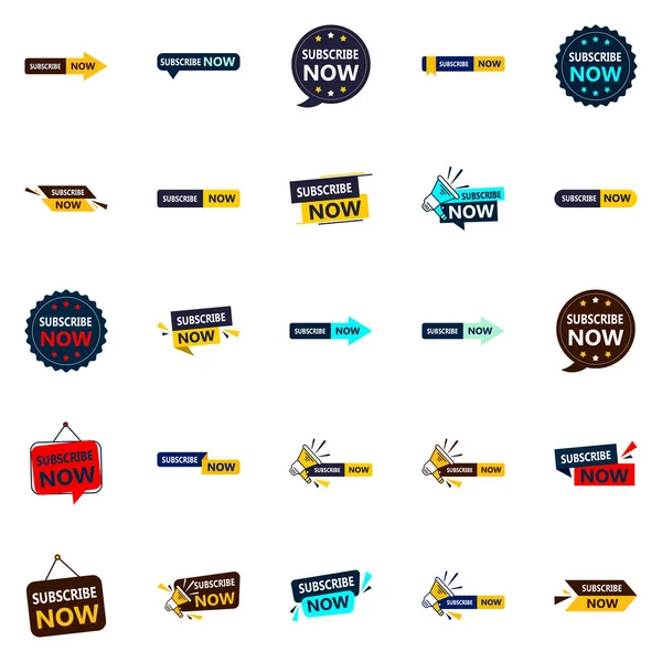 Modernize Your Marketing Subscribe Now Sleek Vector Banners Pack — Stock Vector
