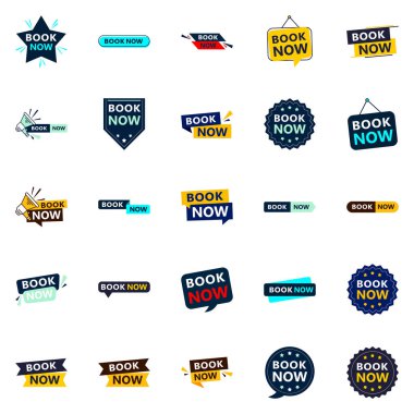 Grab Customers Attention with Our Pack of 25 Book Now Banners
