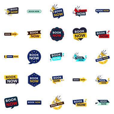 Get Your Customers Booking with Our Pack of 25 Book Now Banners