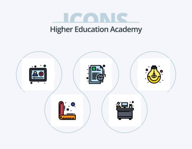 Akademi Satırı Simge Paketi 5 Simge Tasarımı 'nı doldurdu. Mıknatıs Profil. Akademi. online. üniversite