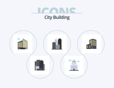 City Building Flat Icon Pack 5 Icon Design. . government.