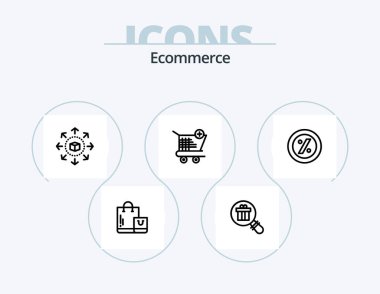 Ecommerce Line Icon Pack 5 Icon Design. ecommerce. shopping. shopping. online. shop
