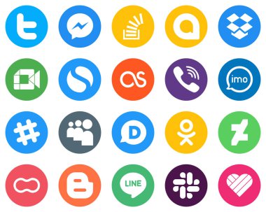 Flat Circle White Icon Collection rakuten. lastfm. overflow. simple and video 20 Innovative Icons