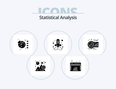 Statistical Analysis Glyph Icon Pack 5 Icon Design. goal. chart. web. business. statistics