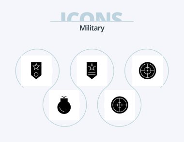 Military Glyph Icon Pack 5 Icon Design. . soldier. star. military. army