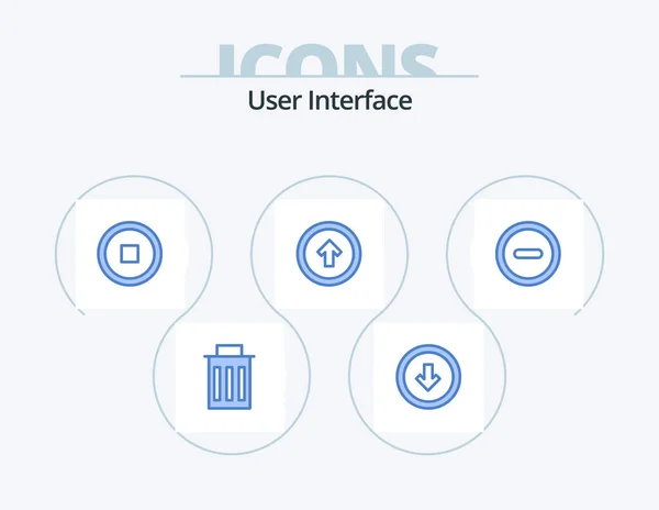User Interface Blue Icon Pack Icon Design Interface User Interface — Vetor de Stock
