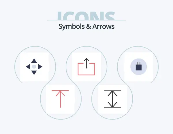 Symbols Arrows Flat Icon Pack Icon Design Arrow Beliefs — Vector de stock