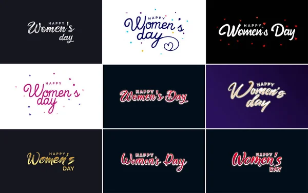 March Background International Women Day Floral Decorations Paper Art Style — Image vectorielle