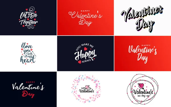 Love Word Art Design Heart Shaped Background Bokeh Effect — Vector de stock