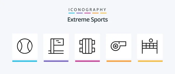 Sport Line Icon Pack Including Sport Line Field Equipment Creative — Vector de stock
