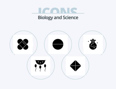 Biology Glyph Icon Pack 5 Icon Design. . . patch. laboratory. chemical